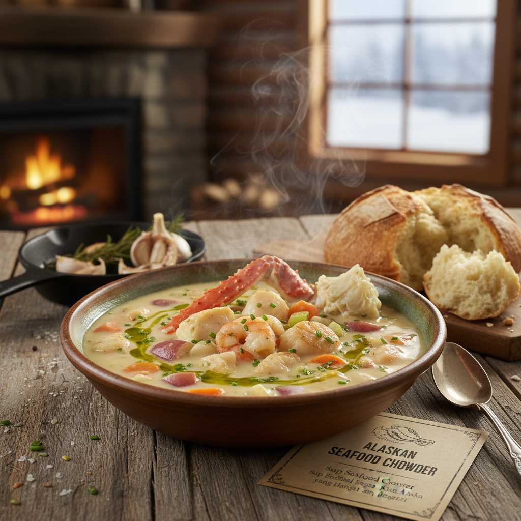 Alaskan Seafood Chowder: Sup Seafood Segar Khas Alaska yang Hangat dan Bergizi  