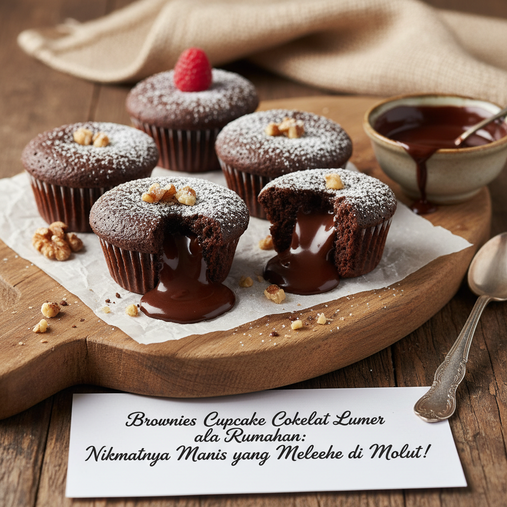 Brownies Cupcake Cokelat Lumer ala Rumahan: Nikmatnya Manis yang Meleleh di Mulut!
