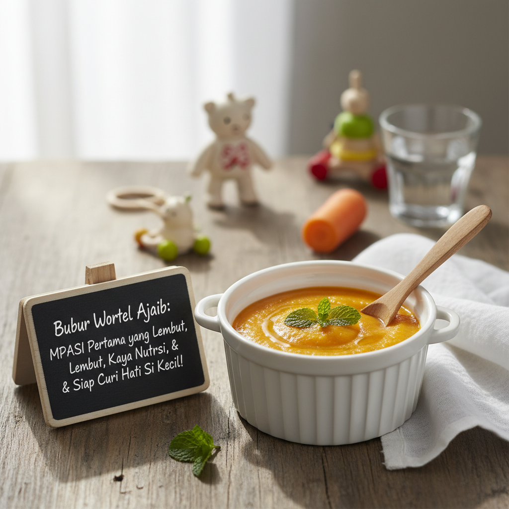 Bubur Wortel Ajaib: MPASI Pertama yang Lembut, Kaya Nutrisi, dan Siap Curi Hati Si Kecil!