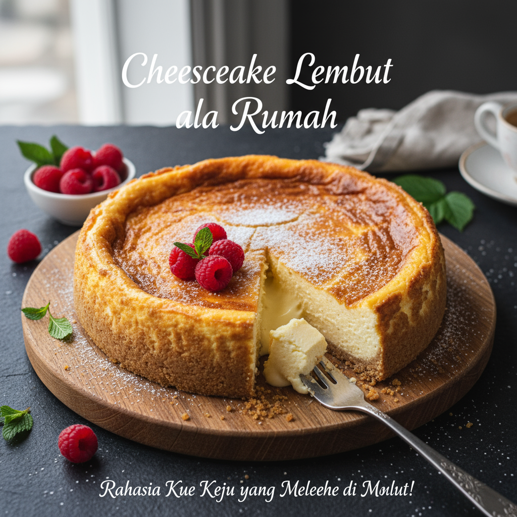 Cheesecake Lembut ala Rumah: Rahasia Kue Keju yang Meleleh di Mulut!