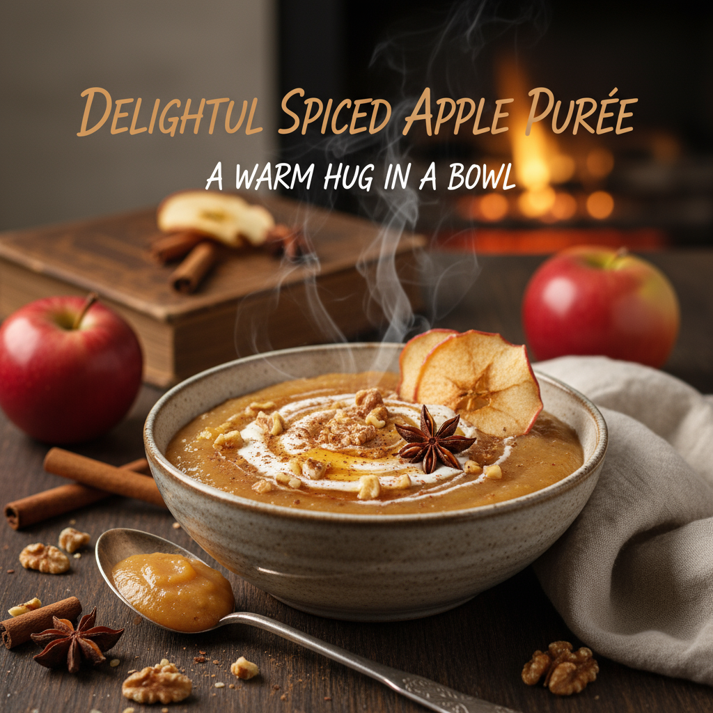 Delightful Spiced Apple PurÃ©e Delight: A Warm Hug in a Bowl