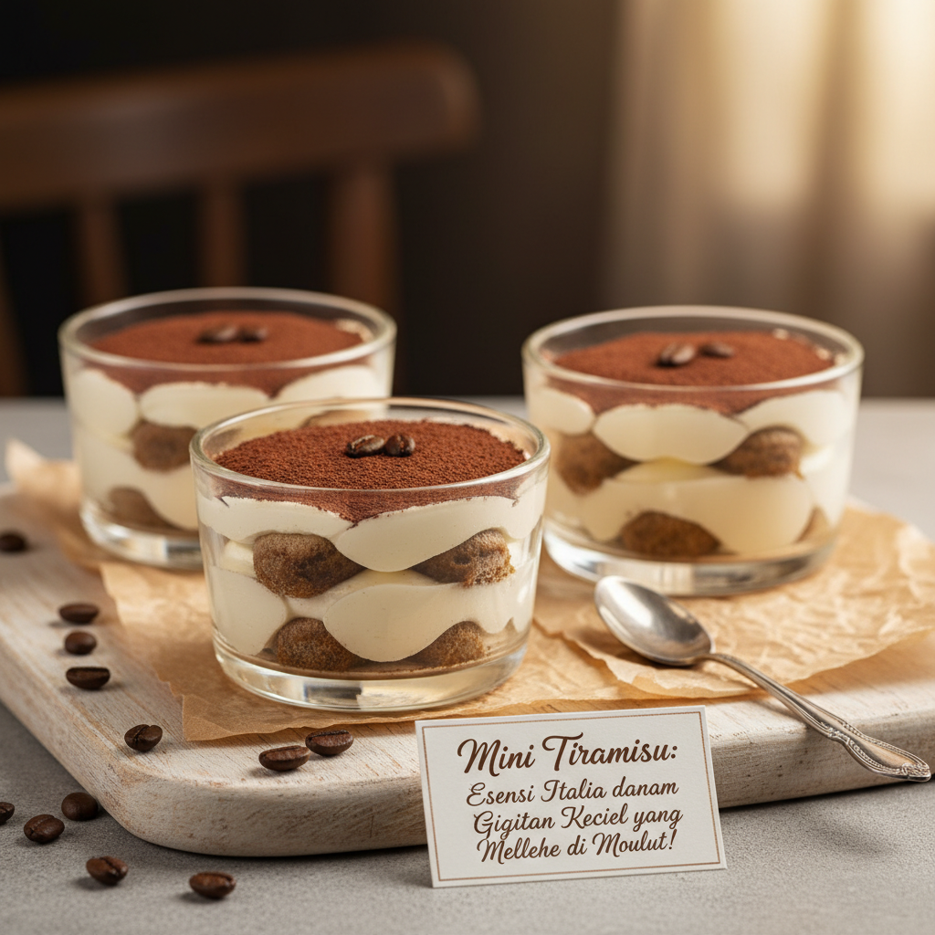 Mini Tiramisu: Esensi Italia dalam Gigitan Kecil yang Meleleh di Mulut!