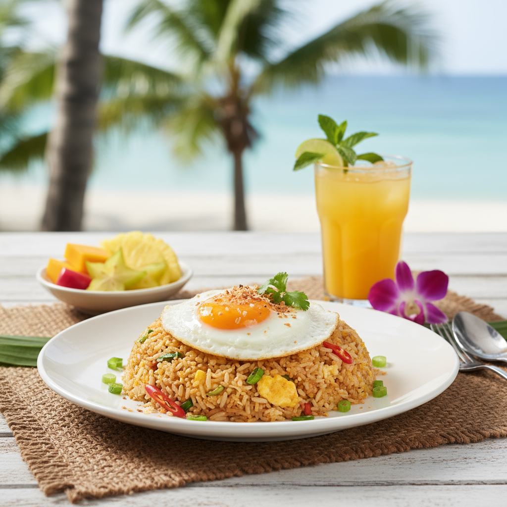 Nasi Goreng Telur ala Sarapan Tropis yang Segar dan Mengenyangkan
