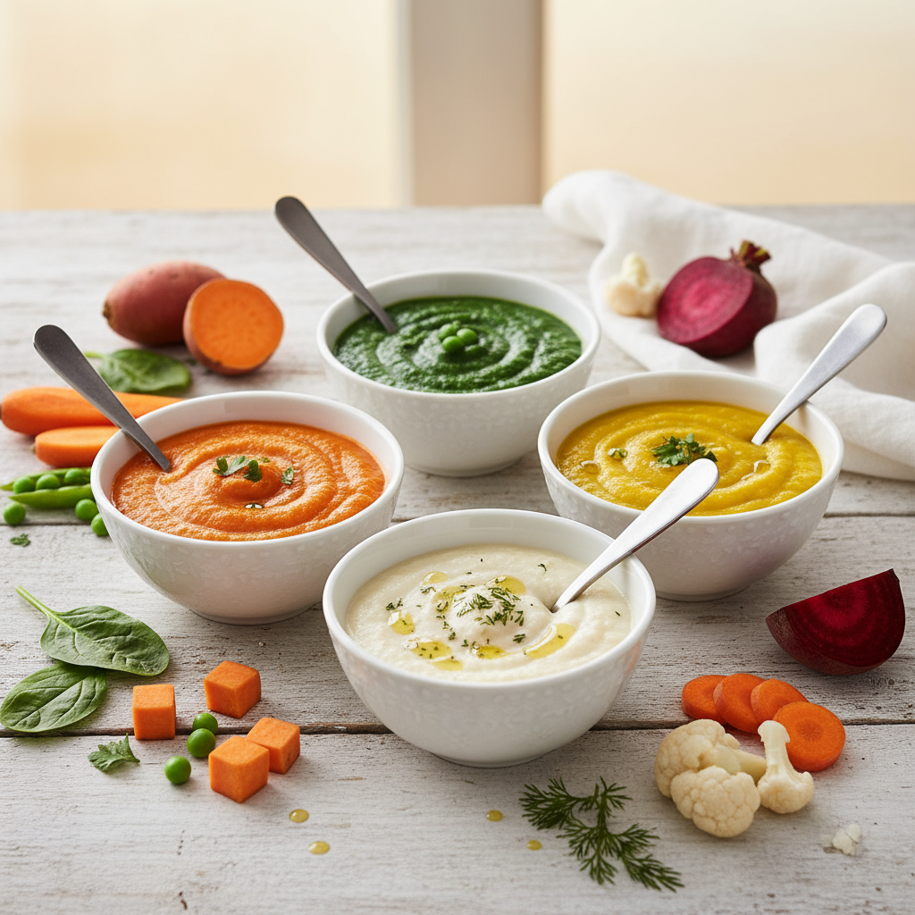 Puree Sayuran Pelangi Bergizi untuk MPASI Bayi 8 Bulan