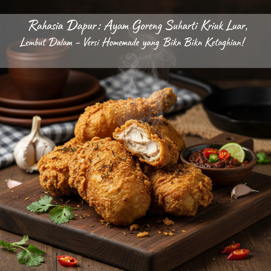 Rahasia Dapur: Ayam Goreng Suharti Kriuk Luar, Lembut Dalam â€“ Versi Homemade yang Bikin Ketagihan!