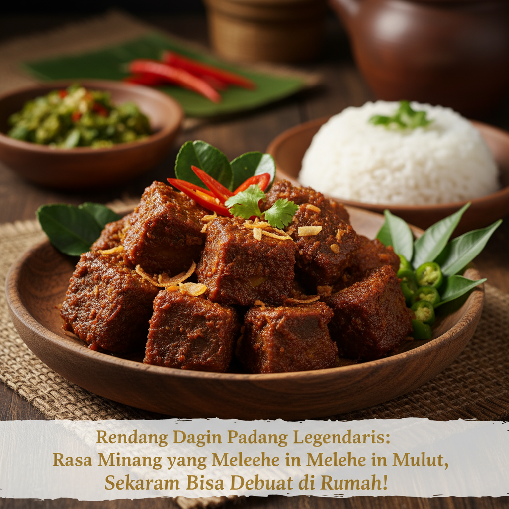 Rendang Daging Padang Legendaris: Rasa Minang yang Meleleh di Mulut, Sekarang Bisa Dibuat di Rumah!