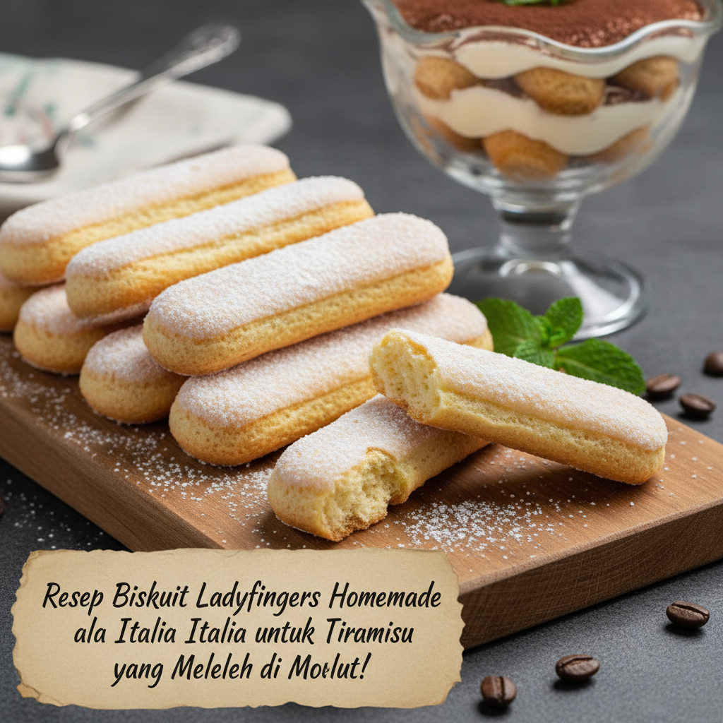 Resep Biskuit Ladyfingers Homemade ala Italia untuk Tiramisu yang Meleleh di Mulut!