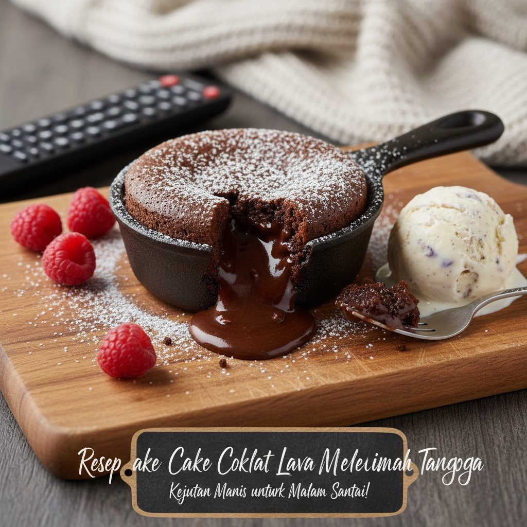 Resep Cake Coklat Lava Meleleh ala Rumah Tangga â€“ Kejutan Manis untuk Malam Santai!