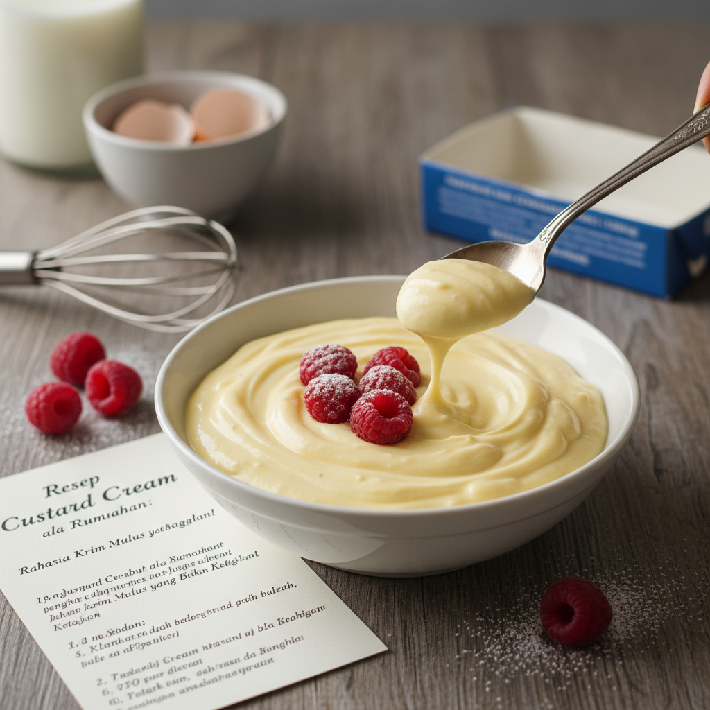 Resep Custard Cream Lembut ala Rumahan: Rahasia Krim Mulus yang Bikin Ketagihan!