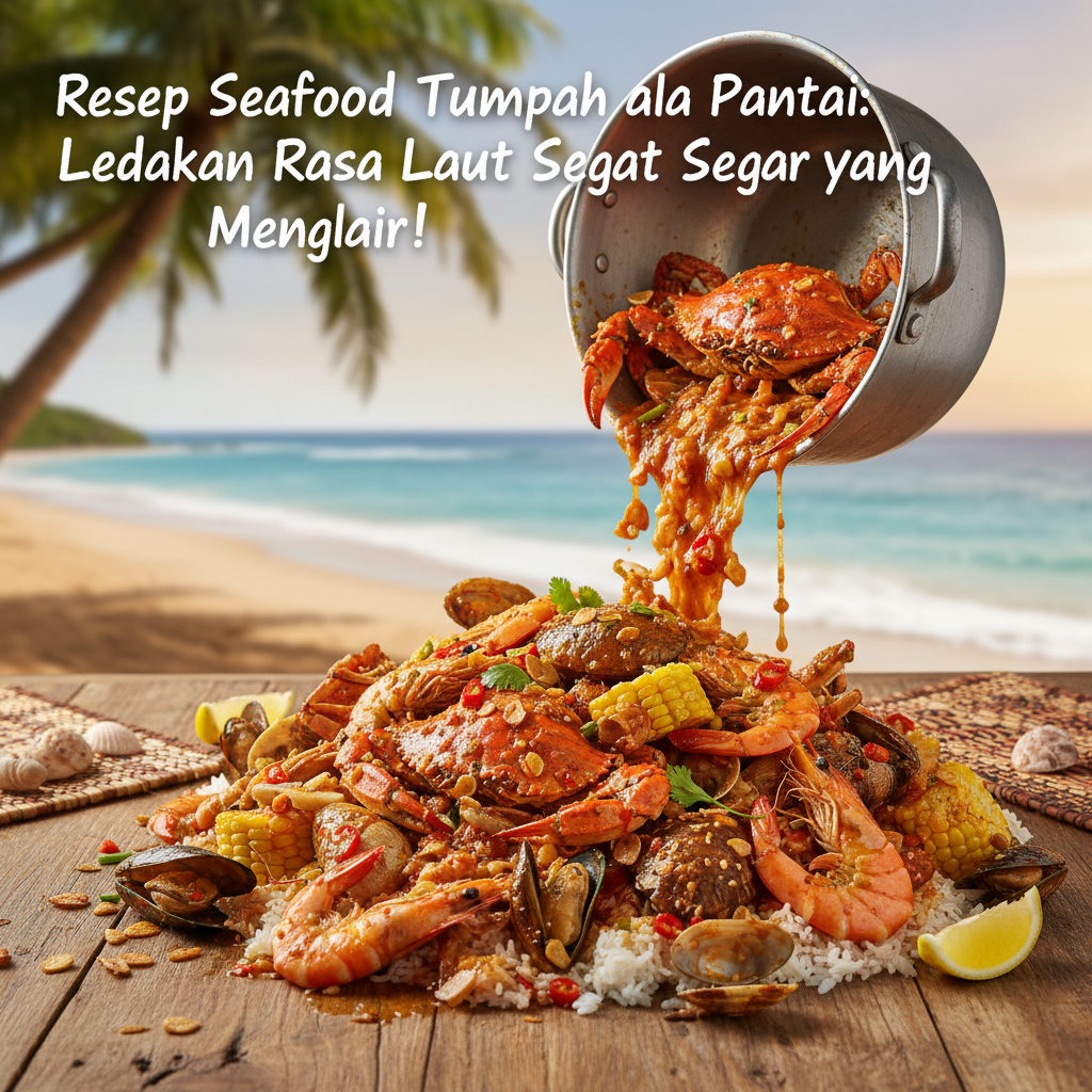 Resep Seafood Tumpah ala Pantai: Ledakan Rasa Laut Segar yang Mengalir!