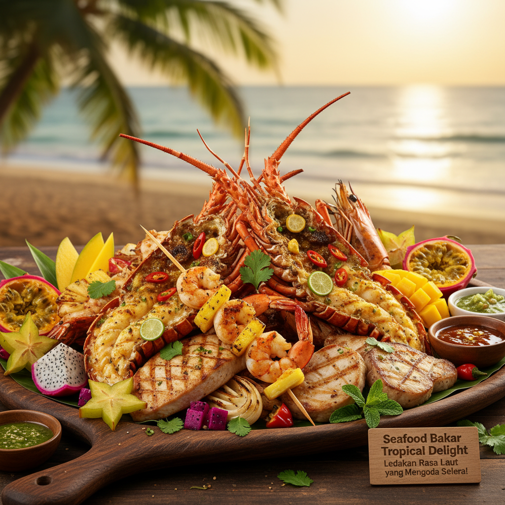 Seafood Bakar Tropical Delight: Ledakan Rasa Laut yang Menggoda Selera!