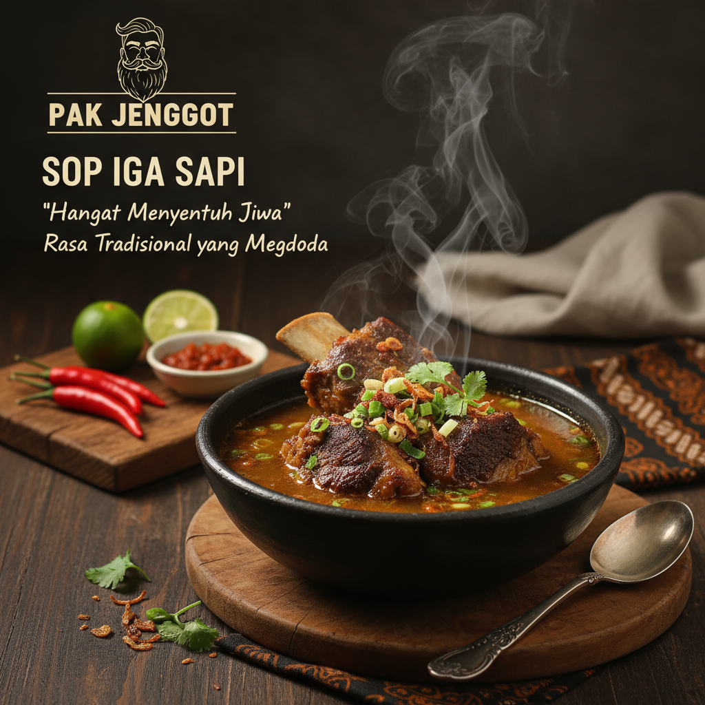 Sop Iga Sapi Pak Jenggot: Hangat Menyentuh Jiwa dengan Rasa Tradisional yang Menggoda