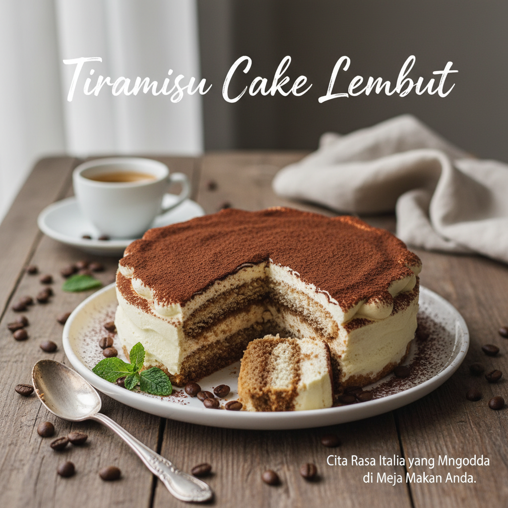 Tiramisu Cake Lembut: Cita Rasa Italia yang Menggoda di Meja Makan Anda